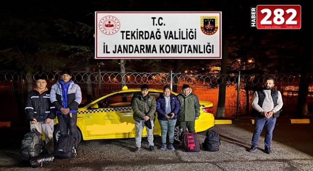 Tekirdağ’da takside 5 kaçak göçmen yakalandı