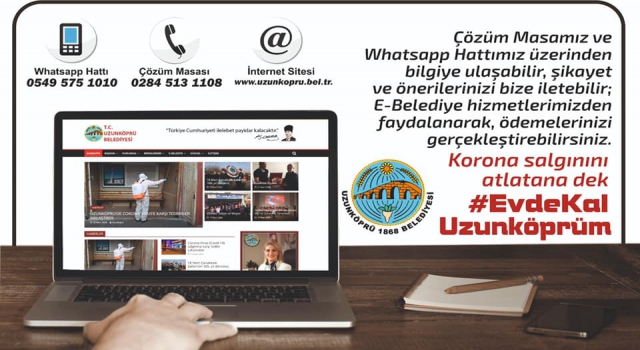 Uzunköprü Belediyesi resmi web sayfası ve ebelediye hizmet portalı yenilendi