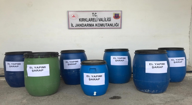 Kırklareli’nde 670 litre kaçak içki ele geçirildi