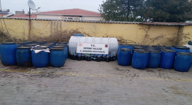 Edirne’de 5 bin 650 litre sahte içki ele geçirildi