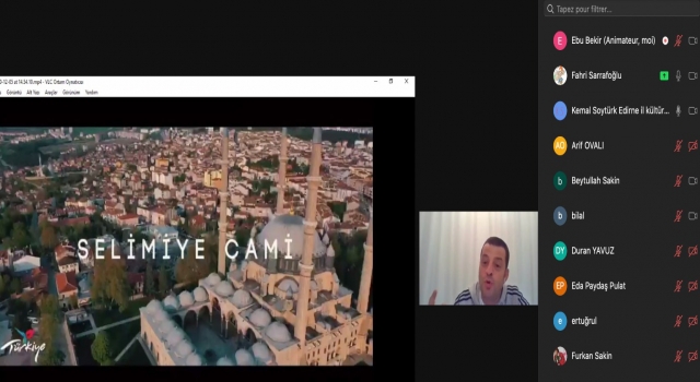 Edirne Kültür ve Turizm Müdürü Soytürk, sanal konferansta Avrupa’da yaşayan Türk vatandaşlarıyla buluştu.