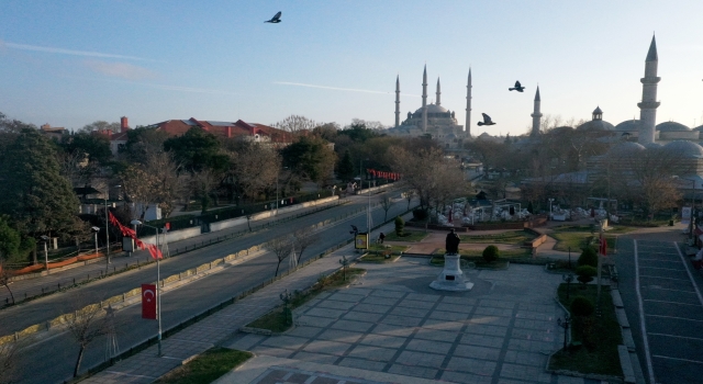 Trakya’da sokağa çıkma kısıtlaması nedeniyle cadde ve sokaklar boş kaldı