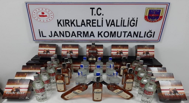 Kırklareli’nde 181 litre kaçak içki ele geçirildi