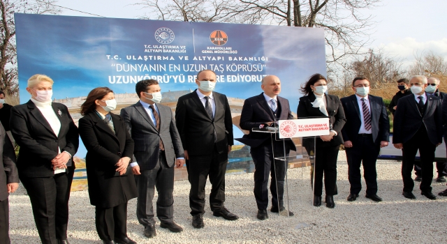 Ulaştırma ve Altyapı Bakanı Karaismailoğlu tarihi Uzunköprü’nün restore edileceği müjdesini verdi