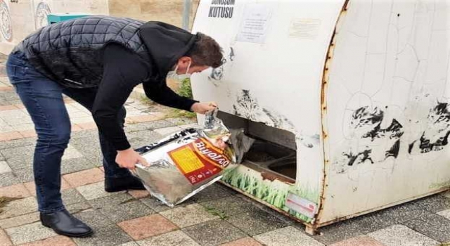 Tekirdağ’da sokak hayvanları kısıtlama günlerinde unutulmadı