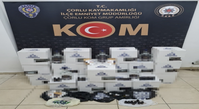 Tekirdağ’da bir markette 172 litre etil alkol ele geçirildi