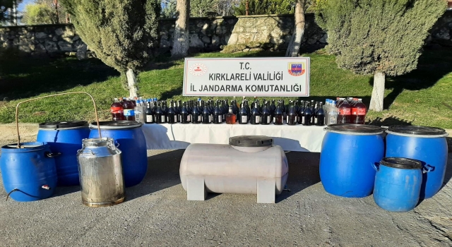 Kırklareli’nde 898 litre kaçak içki ele geçirildi, 2 kişi gözaltına alındı