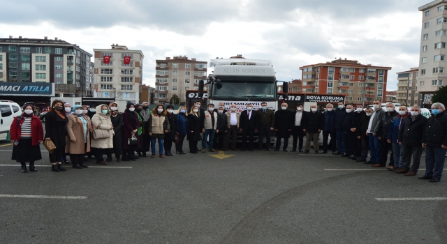 Tekirdağ’dan Suriye’ye 2 yardım tırı gönderildi