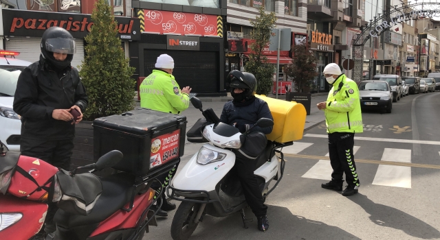 Çorlu’da sokağa çıkma kısıtlaması kapsamında denetim gerçekleştirildi