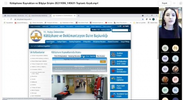 Trakya Üniversitesi’nde, ‘Kütüphane kaynakları ve bilgiye erişim’ semineri düzenlendi