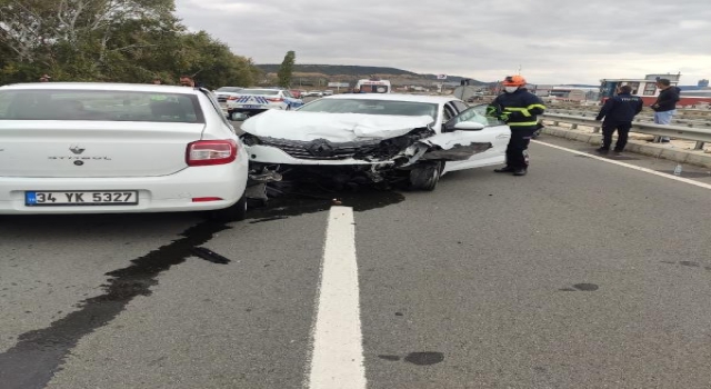 Keşan’da zincirleme trafik kazası: 2 yaralı