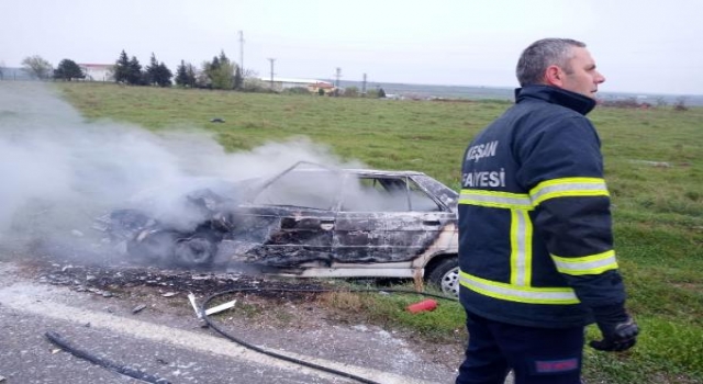 Keşan’da iki otomobil çarpıştı: 1 ölü, 1 yaralı