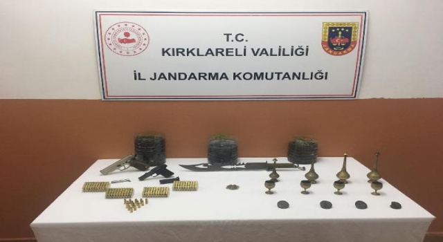 Kırklareli’de Bizans dönemine ait değerli parçalar ele geçirildi