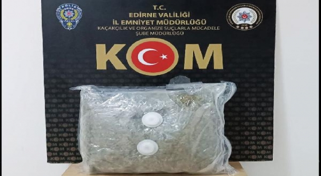 Kapıkule’de durdurulan TIR’da 1 kilo skunk ele geçirildi