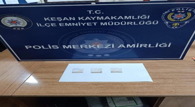 Edirne’de uyuşturucuyla yakalanan 3 kişi gözaltına alındı