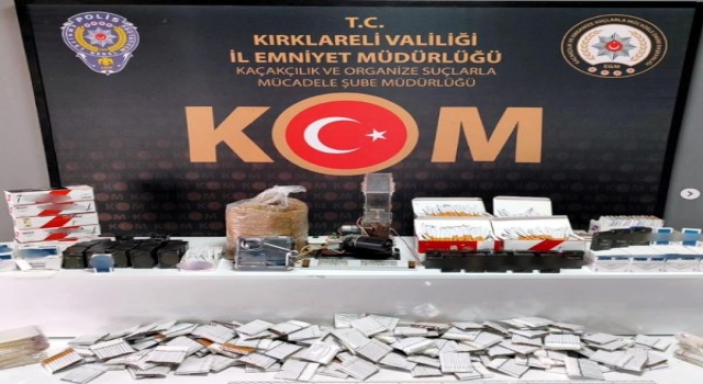 Kırklareli’de 25 bin 860 makaron ele geçirildi