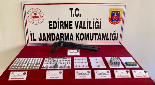 Edirne’de 178 tarihi obje ele geçirildi