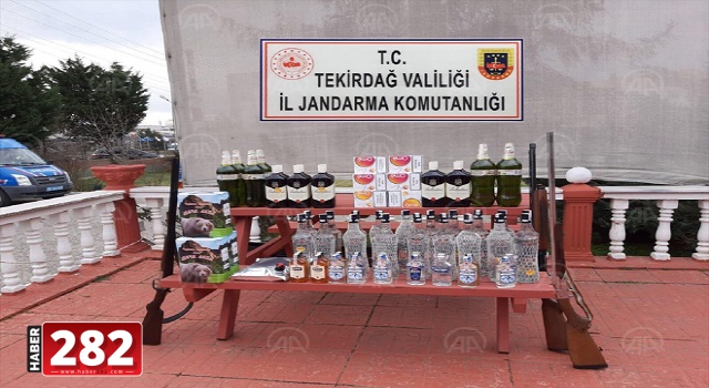 Tekirdağ'da 245 litre sahte içki yakalandı