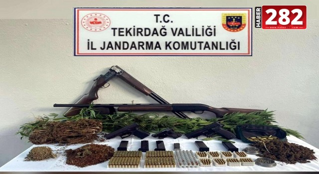 Tekirdağ'da uyuşturucu ve silah ele geçirildi: 10 gözaltı