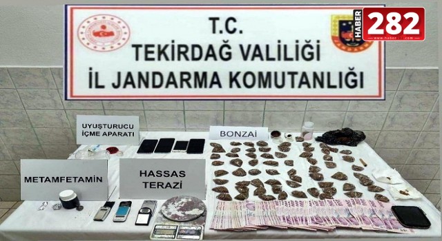 Tekirdağ'da uyuşturucu operasyonlarında 4 gözaltı