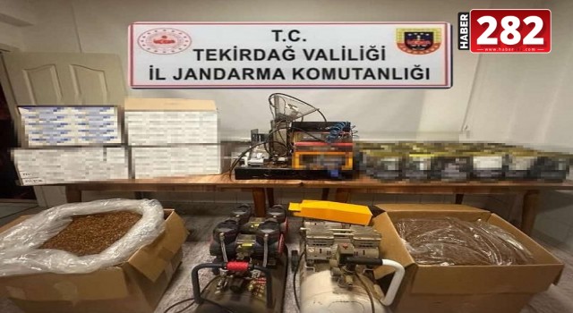 Evinde kaçak sigara üreten şüpheli gözaltında