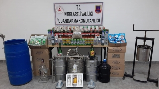 Kırklareli’nde 860 litre kaçak içki ele geçirildi