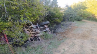 Tekirdağ’da yangın ihbarına giden arazöz devrildi: 4 yaralı 