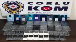 Tekirdağ’da gümrük kaçağı 51 cep telefonu ele geçirildi