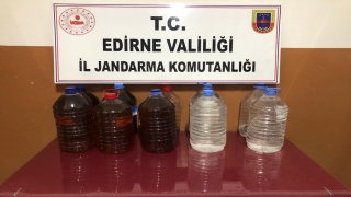 Edirne’de 110 litre kaçak içki ele geçirildi