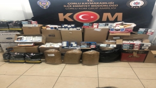 Tekirdağ’da içi tütünle doldurulmuş 122 bin makaron ele geçirildi