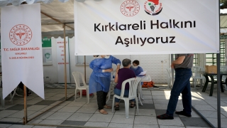 Kırklareli’nde nüfusun yarısından fazlası ilk doz Kovid19 aşısı oldu