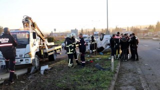 Tekirdağ’da takla atan otomobil, ters döndü: 3 yaralı