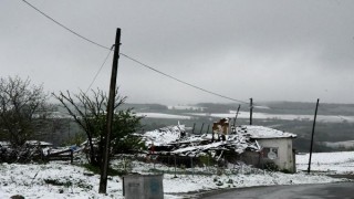 Trakya’nın yükseklerine kar yağdı