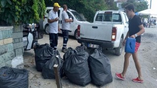 Marmaraereğlisi’nde tatilcilerden geriye 483 ton çöp kaldı, belediye temizledi