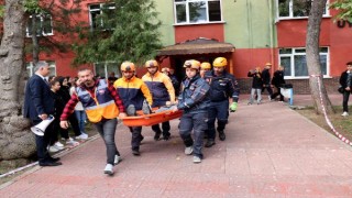 Trakya Üniversitesi’nde ’yangın ve deprem’ tatbikatı