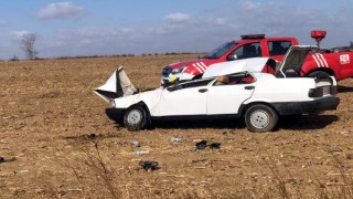 Tekirdağ’da otomobil takla attı: 1 ölü, 2 yaralı