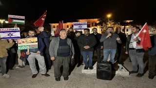 Tekirdağ’da vatandaşlar Filistin’e destek için sokaklara çıktı