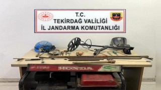 Tekirdağ’da kaçak kazı yapan 2 şüpheli yakalandı