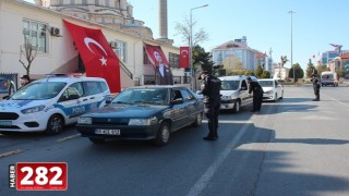 Çerkezköy'de polis ve jandarma denetim yaptı