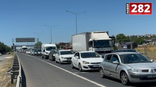 Tekirdağ'dan İstanbul yönüne araç yoğunluğu