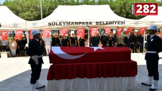 TEKİRDAĞ Kanserden yaşamını yitiren polis memuru için uğurlama töreni