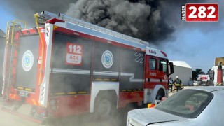 Tekirdağ'da geri dönüşüm tesisinde çıkan yangın 1 saatte kontrol altına alındı