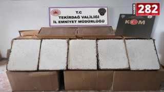 Çerkezköy'de 450 bin makaron ele geçirildi